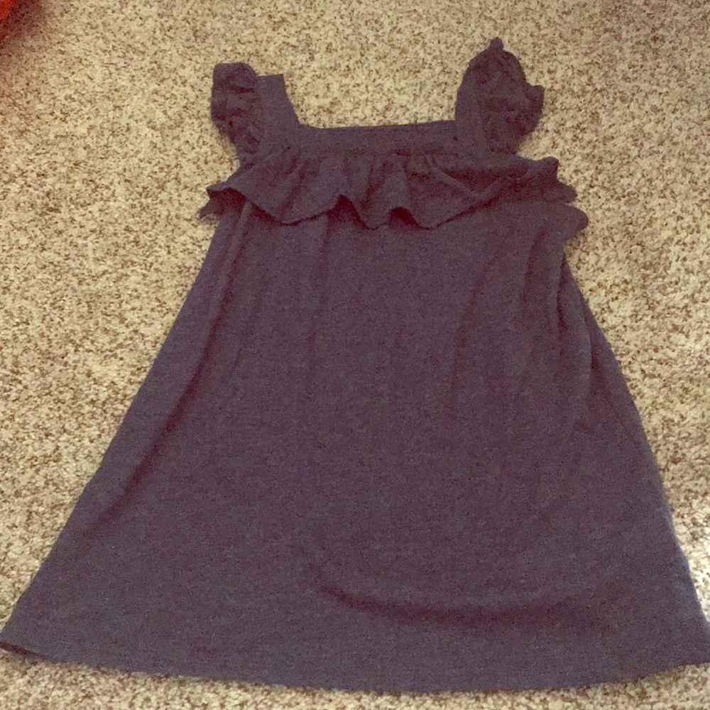 Young girl summer navy blue ting top